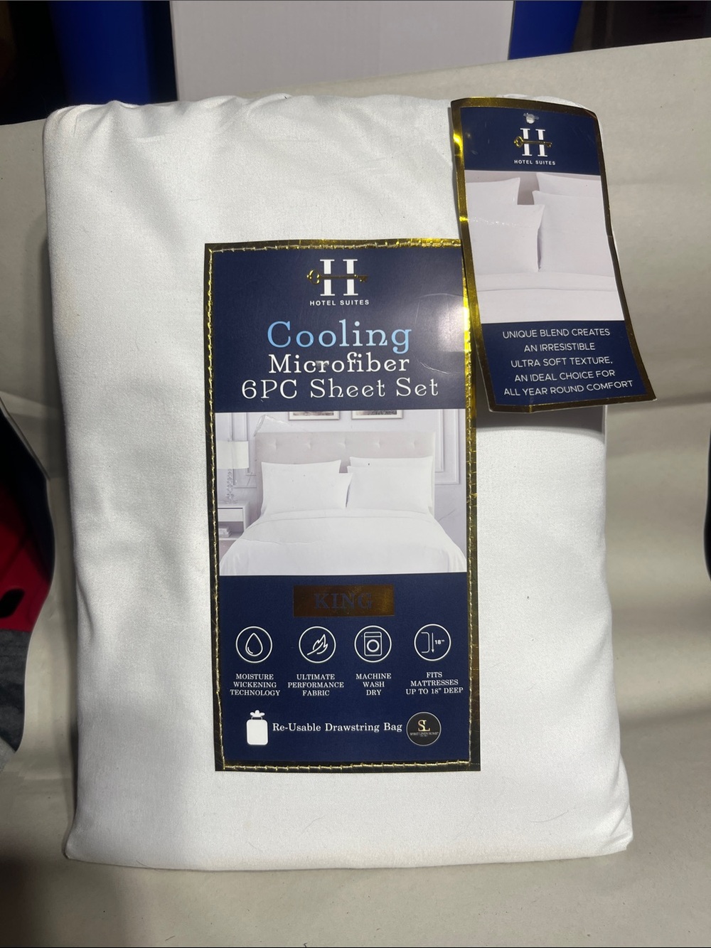 Cooling Microfiber 6-Piece Sheet Set - White